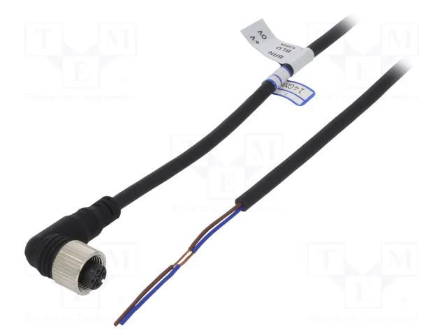 Cable: for sensors/automation; M12; PIN: 2; angled; 5m; plug; CL AUTONICS CLD2-5