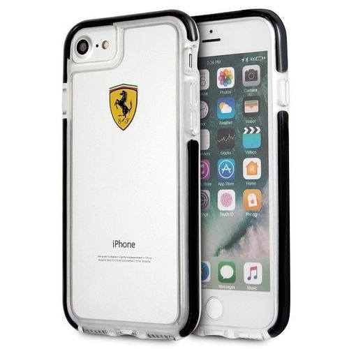 Ferrari Hardcase FEGLHCP7BK iPhone 7/8 SE 2020 / SE 2022 Shockproof transparent black, Ferrari 3700740388457 3700740388457