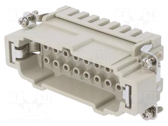 Connector: HDC; contact insert; male; DE; PIN: 16; 16+PE; size D16B DEGSON ELECTRONICS DE-016-MC
