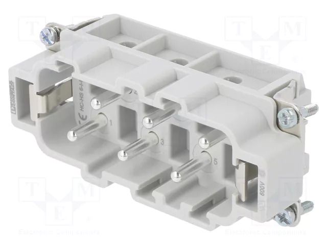 Connector: rectangular; male; PIN: 6; 41A; 400V; 6+PE; size B16 PHOENIX CONTACT HC-HS06-I-UT-M