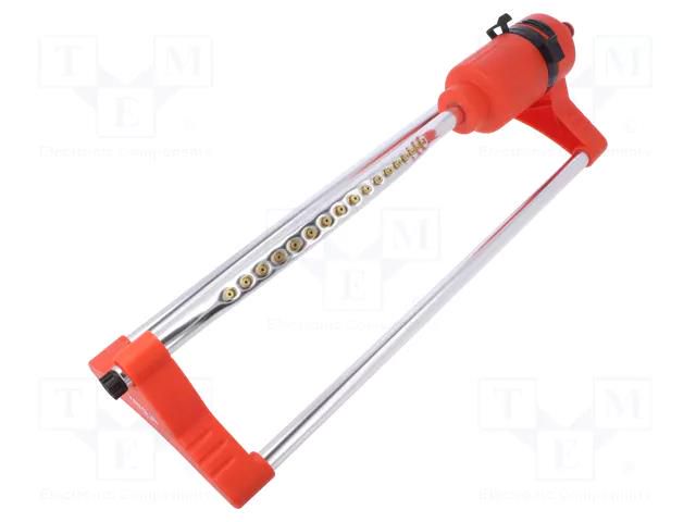 Oscillating sprinkler; ABS,aluminium; adjustable; Holes no: 17 YATO YT-8993