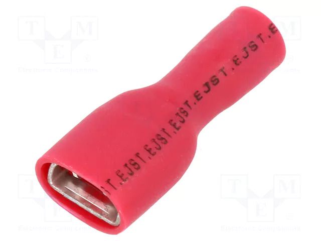 Terminal: flat; 6.3mm; 0.8mm; female; 0.5÷1.5mm2; crimped; red JST FLVZDF1.25-250A