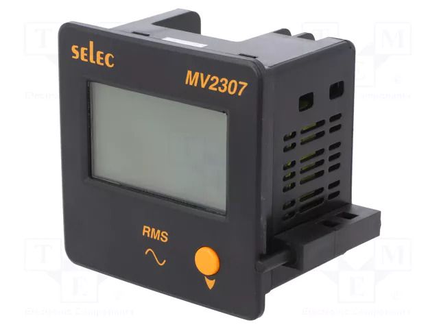Voltmeter; digital,mounting; VAC: 50÷480V; on panel; True RMS; LCD SELEC MV2307-CU