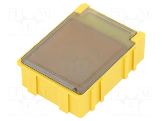 Bin; with flap; 41x37x15mm; ABS,copolymer styrene LICEFA SMDBOXN311661LS-Y