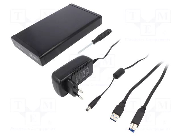 Hard discs housing: 3,5"; USB 3.0; aluminium; black LOGILINK UA0284