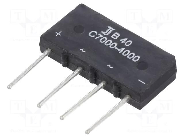 Bridge rectifier: single-phase; Urmax: 80V; If: 7A; Ifsm: 150A; flat DIOTEC SEMICONDUCTOR B40C7000A-DIO