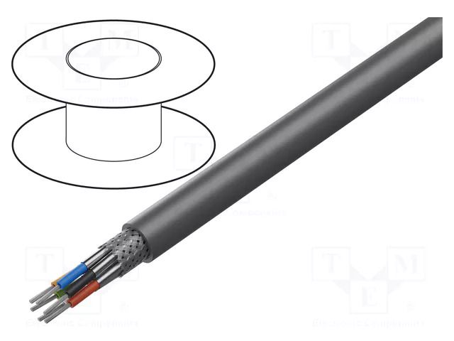 Wire; Xtra Guard® 1; 6x16AWG; shielded,Al-PET foil; PVC; 300V ALPHA WIRE 5366C-SL005