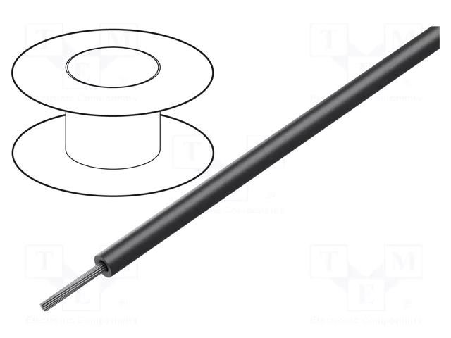Wire; HookUp Wire; stranded; Cu; 32AWG; PVC; black; 600V; 305m ALPHA WIRE 1850-BK001