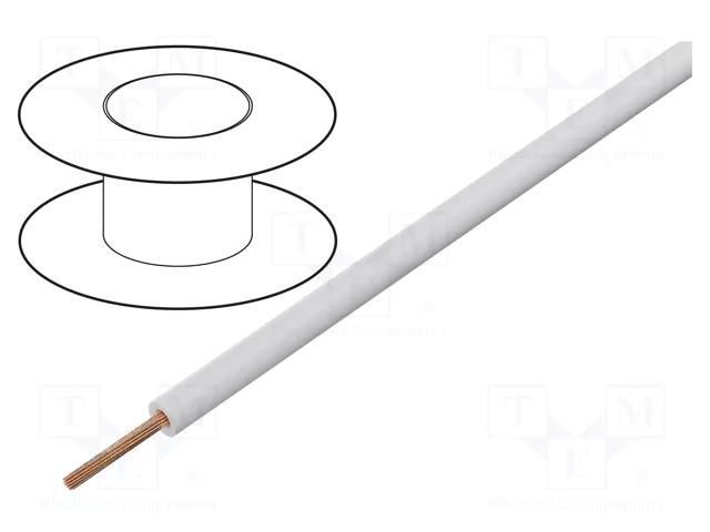 Wire; HookUp Wire; stranded; Cu; 16AWG; PA,PVC; white; 600V; 30.5m ALPHA WIRE 541626-WH005