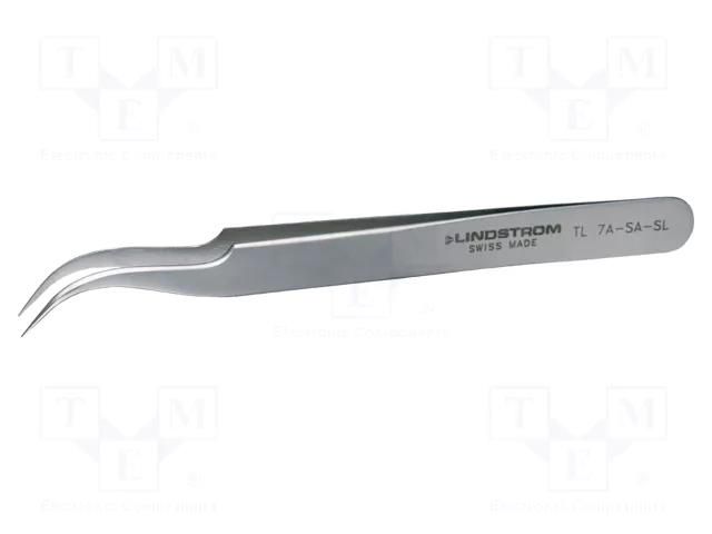 Tweezers; 115mm; Blades: curved,narrowed; Blade tip shape: sharp LINDSTRÖM SA.TL7-SA-SL