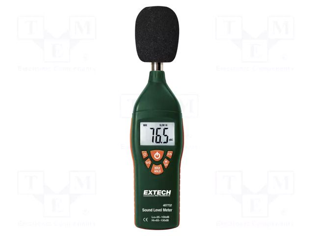 Meter: sound level; LCD; (2000); Sound level: 35÷130dB; 230g EXTECH EX407732