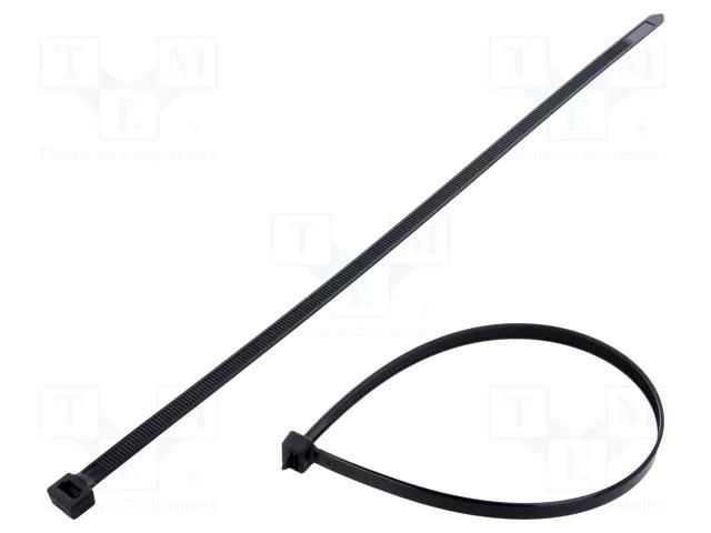 Cable tie; L: 400mm; W: 9mm; black; polyamide; 778N; Ømax: 105mm FIX&FASTEN FIX-S-9.0X400/BK