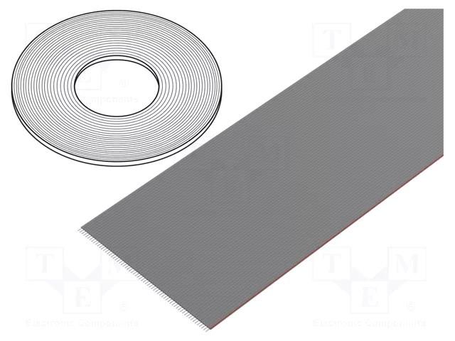 Wire: ribbon; 1.27mm; stranded; Cu; unshielded; PVC; grey; 30.5m CONNFLY DS1057-64A282R