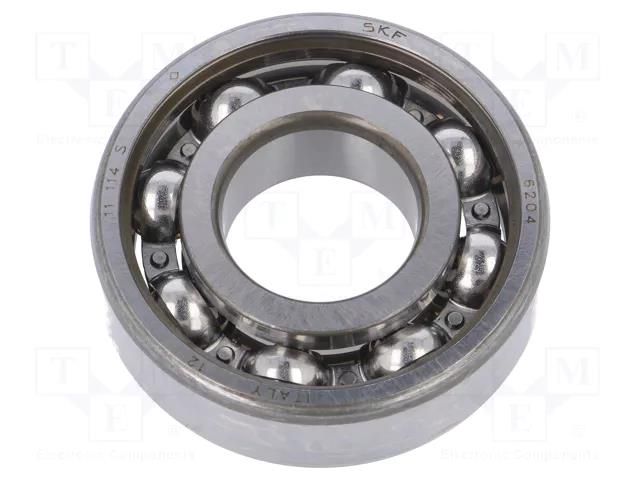 Bearing: single row deep groove ball; Øint: 20mm; Øout: 47mm SKF SKF6204