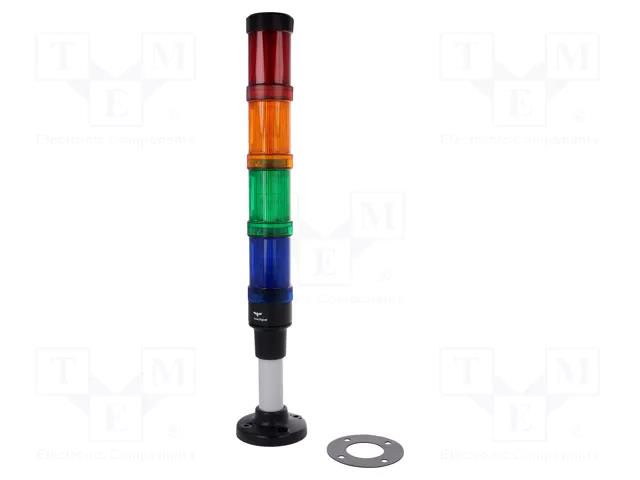 Signalling column; red/orange/green/blue; LED; 24VDC; 24VAC; IP66 AUER SIGNAL ECO40-Q05