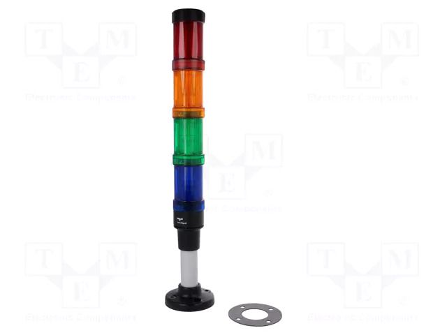 Signalling column; red/orange/green/blue; LED; 24VDC; 24VAC; IP66 AUER SIGNAL ECO40-Q05