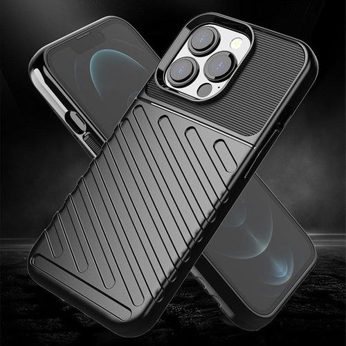 Thunder Case Flexible Tough Rugged Cover TPU Case for iPhone 13 Pro black, Hurtel 9145576217016 9145576217016