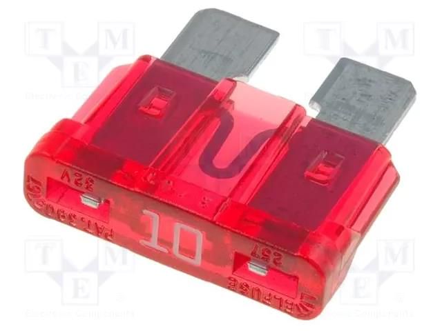 Fuse: fuse; 10A; 32VDC; automotive; 19mm; ATOF LITTELFUSE 0287010.PXCN