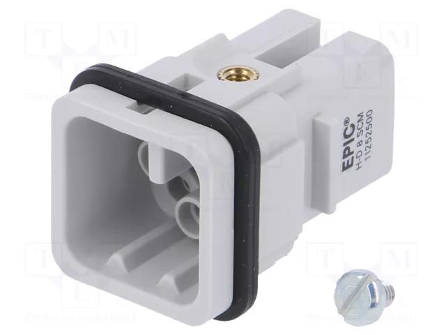 Connector: HDC; contact insert; male; EPIC H-D; PIN: 8; 10A; 60V LAPP 11252500
