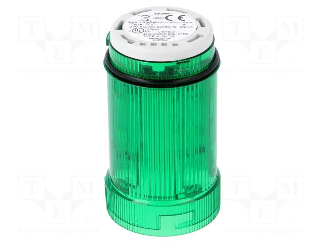 Module: light signaller; green; LED; 24VDC; 24VAC; IP66; Ø40x77mm AUER SIGNAL 902016405