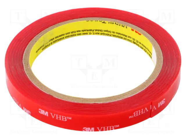 Tape: fixing; W: 12mm; L: 5.5m; Thk: 0.5mm; acrylic; transparent 3M 3M-4905-12-5.5
