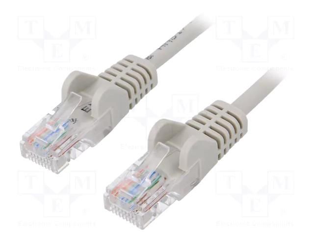 Patch cord; RJ45 plug,both sides; U/UTP; 6; stranded; CCA; PVC Goobay U/UTP6-CCA-150GY