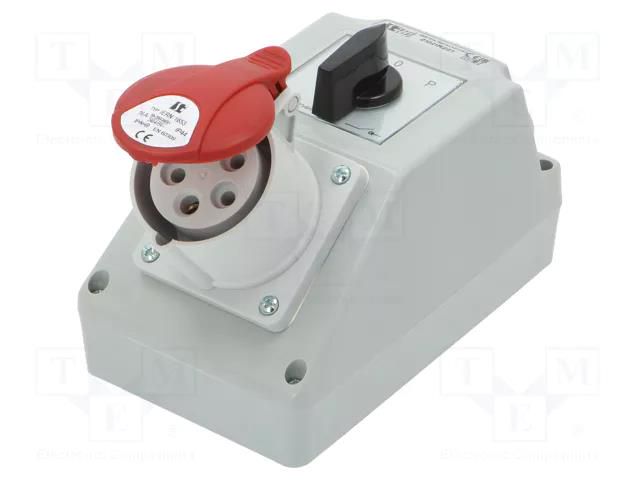 Switch socket; IP44; wall mount SPAMEL ZI02-R221