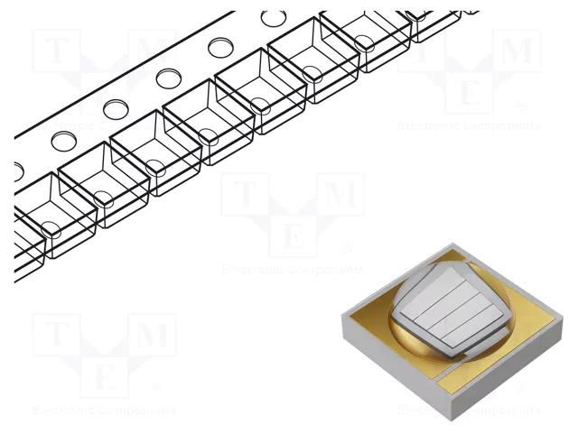 LED; UV-A; 3535; 120°; 500mA; 2.8W; λd: 400÷410nm; 3÷3.8VDC; SMD HONGLI ZHIHUI HL-C3535-F10-405