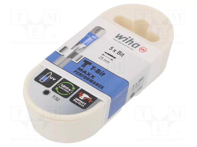 Screwdriver bit; hex key; HEX 7/32"; Socket size-inch: 1/4"; T WIHA WIHA.41619