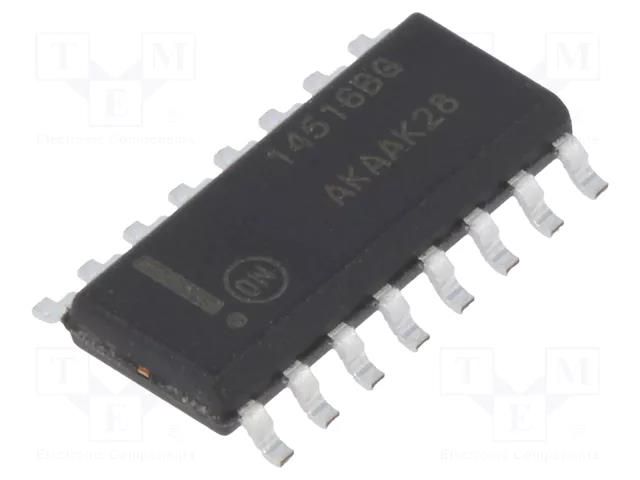 IC: digital; 4bit,binary counter; SMD; SO16; 3÷18VDC; -55÷125°C ONSEMI MC14516BDG