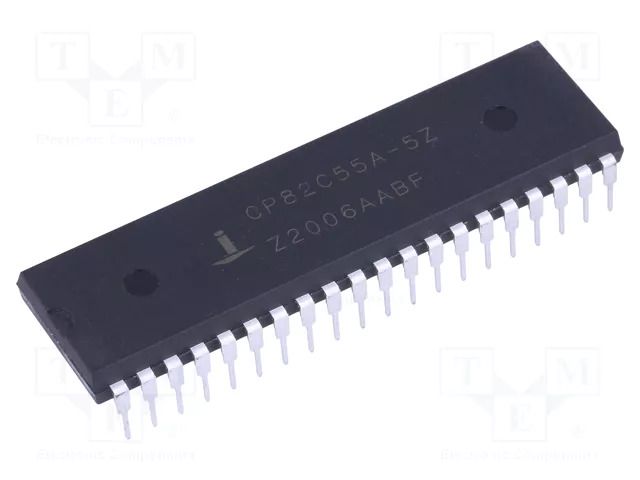 IC: interface; I/O expander; 4.5÷5.5VDC; parallel; THT; DIP40 RENESAS CP82C55A-5Z