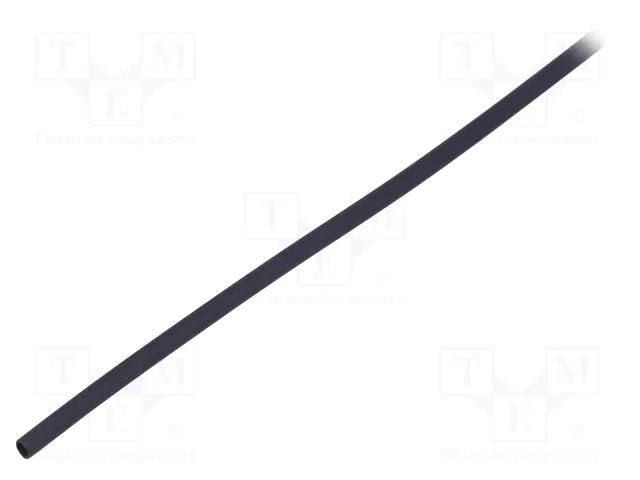 Heat shrink sleeve; glueless; 2: 1; 1.6mm; L: 400m; black; reel 3M SFTW-202A-1.6BK-R