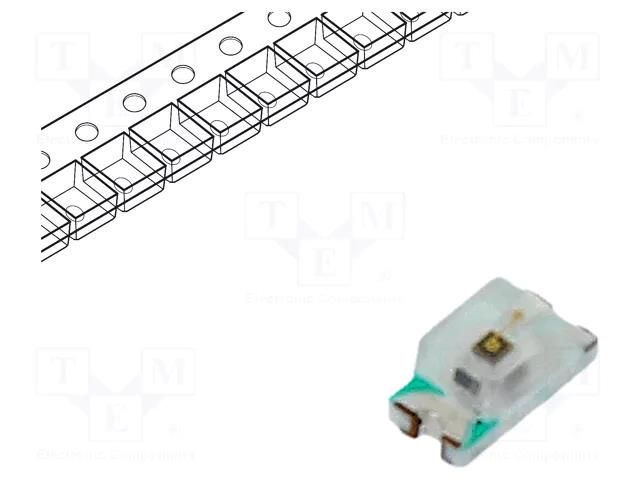 IR transmitter; 850nm; transparent; 120°; 1.2÷1.5VDC; SMD; 20mA OPTOSUPPLY OSI30603C1E