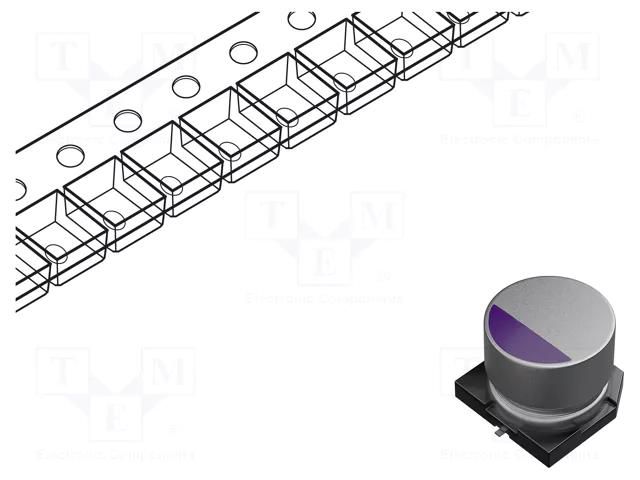 Capacitor: polymer; 330uF; 10VDC; SVP; SMD; ±20%; -55÷105°C; 2000h PANASONIC 10SVP330M