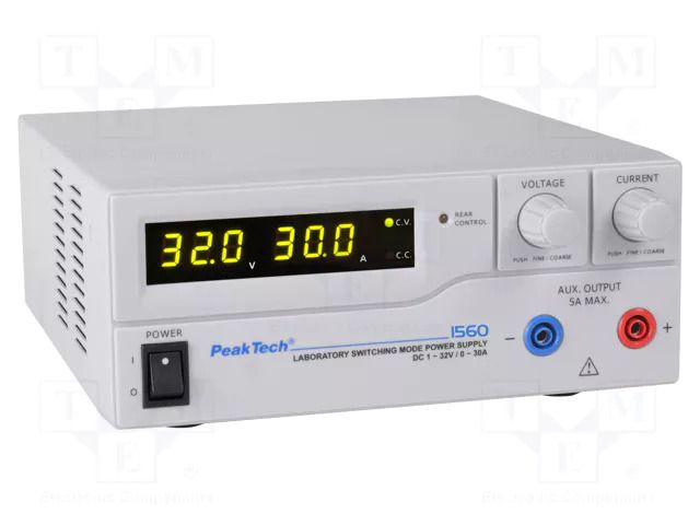 Power supply: laboratory; single-channel,adjustable; 1÷32VDC PEAKTECH PKT-P1560