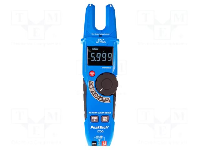 Meter: multifunction; digital,pincers type; Øcable: 16mm; LCD PEAKTECH PKT-P1700