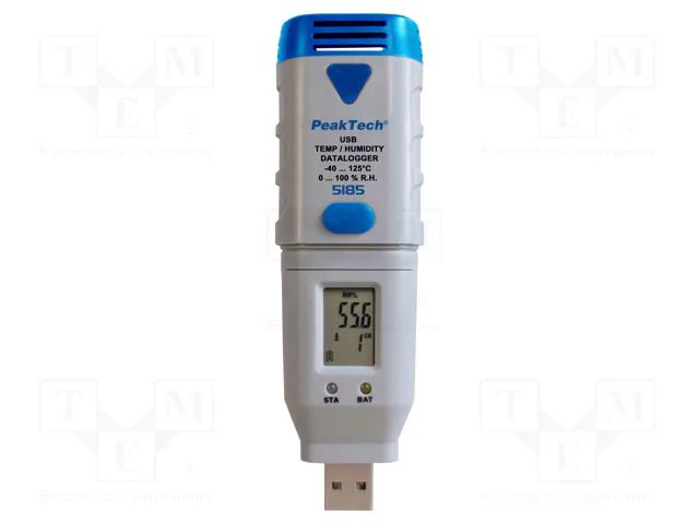 Data logger; ambient temperature,humidity; IP20; Display: LCD PEAKTECH PKT-P5185