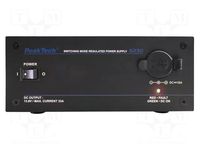 Power supply: laboratory; single-channel; 13.8VDC; 33A; ≤50mV PEAKTECH PKT-P6230