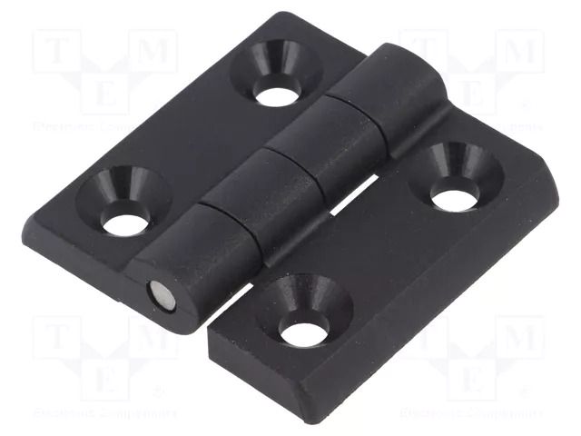 Hinge; Width: 50mm; polyamide; black; H: 50mm; Holes no: 4 RST ROZTOCZE 3.ZN65.101-07