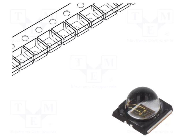 IR transmitter; 3535; 840÷870nm; transparent; 350mW; 80°; SMD ProLight Opto PK2S-2KJE-A