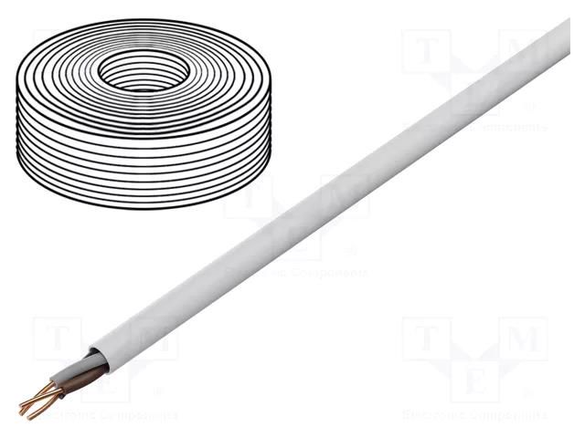 Wire; YDY; 3G2.5mm2; round; wire; Cu; PVC; white; 450V,750V; 100m  YDY3X2.5