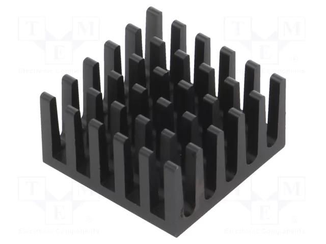 Heatsink: extruded; grilled; BGA; black; L: 21mm; W: 21mm; H: 11.4mm Wakefield Thermal 624-45AB