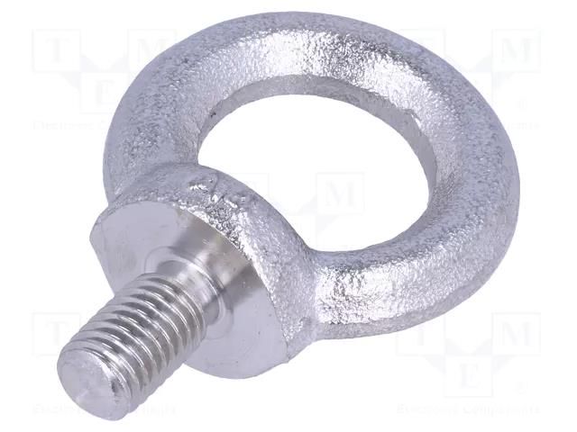 Lifting eye bolt; M8x13; Head: eye; A2 stainless steel; DIN 580 ELESA+GANTER DIN580-M8-NI