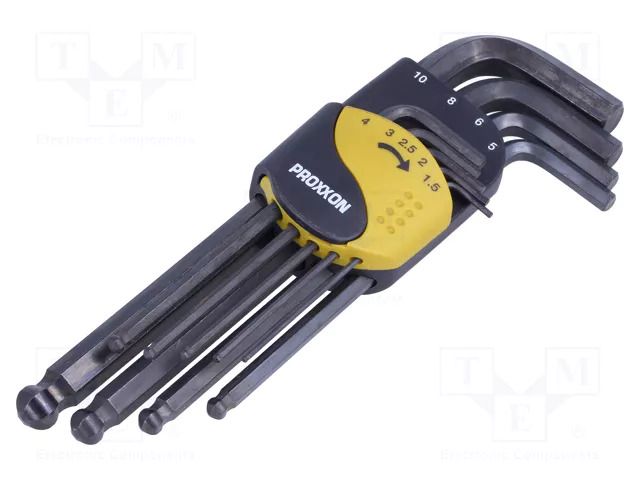 Wrench-set; hex key,spherical; 9pcs. PROXXON PR23946