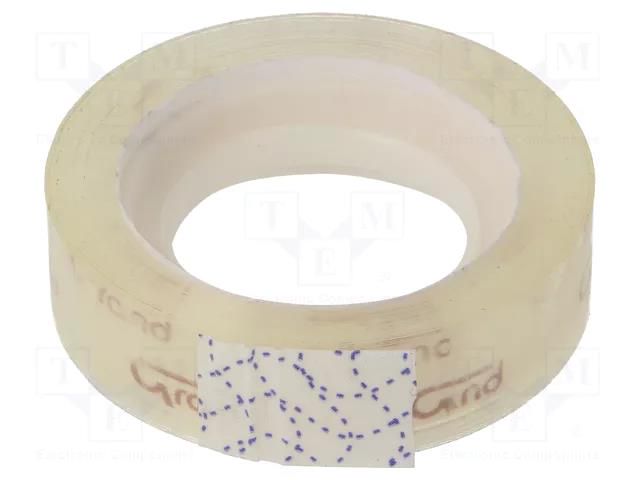 Adhesive tape; transparent; W: 12mm; L: 20m; Adhesive: acrylic GRAND GRAND-12/20