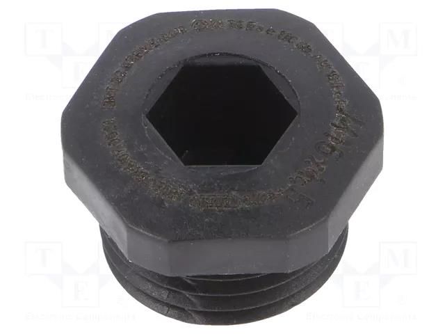 Stopper; M16; 1.5; IP68; polyamide; black; V-Ex; Thread: metric HUMMEL HUMMEL-1297160150