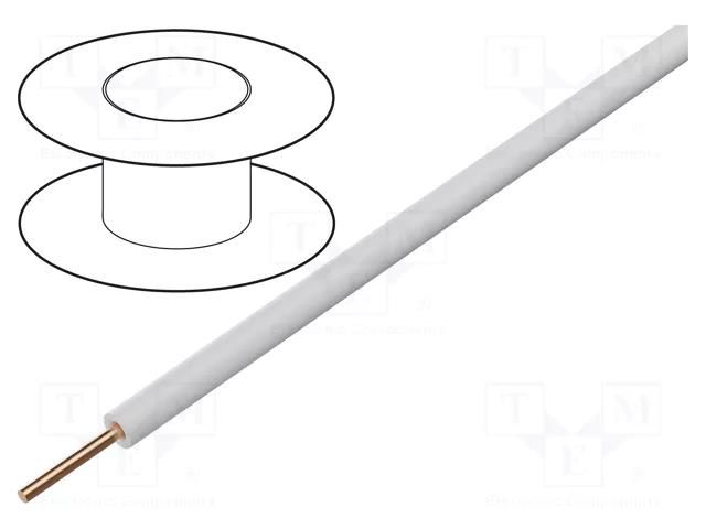 Wire; TDY; wire; Cu; PVC; white; 150V; Package: 500m; Øcore: 0.5mm TECHNOKABEL TDY-1X0.5-WH