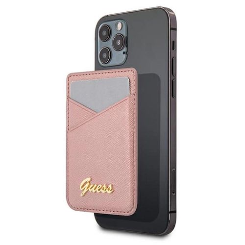 Guess Wallet Card Slot GUWMSSASLPI MagSafe Saffiano pink/pink, Guess 3666339006808 3666339006808