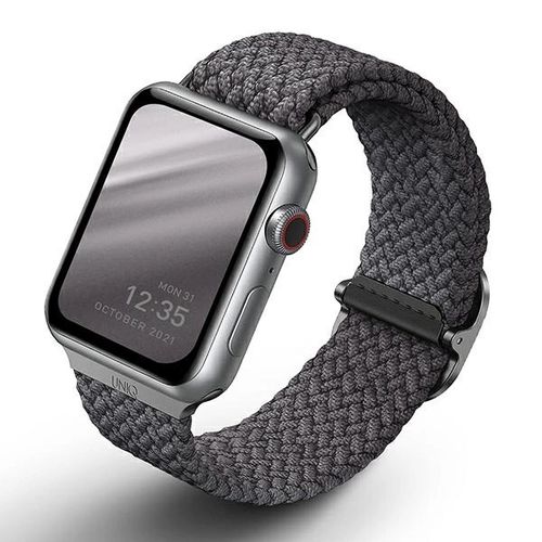 Uniq Aspen Braided Strap for Apple Watch 1/2/3/4/5/6/7/8/SE/SE2 40/38/41mm - Gray, UNIQ 8886463676387 8886463676387