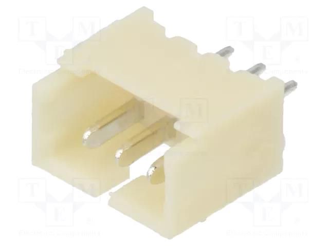 Connector: wire-board; socket; male; PIN: 3; 1A; 125V; straight; THT ADAM TECH 125SHA03TS